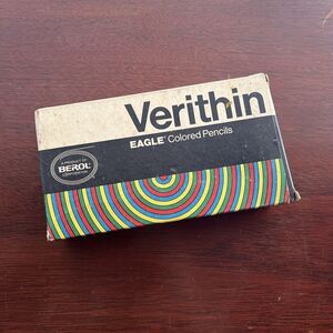 Vintage Verithin Eagle Colored Pencils Carmine Red 745 Berol USA, 6 Boxes a Box
